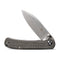 SENCUT Scepter Flipper &Thumb Stud Knife Dark Green Micarta Handle (2.97 Stonewashed 9Cr18MoV Blade) SA03F - SENCUT