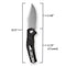 SENCUT Episode Flipper Knife Black G10 Handle (3.48" Stonewashed 9Cr18MoV Blade) SA04B - SENCUT