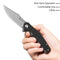 SENCUT Episode Flipper Knife Black G10 Handle (3.48" Stonewashed 9Cr18MoV Blade) SA04B - SENCUT