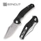 SENCUT Episode Flipper Knife Black G10 Handle (3.48" Stonewashed 9Cr18MoV Blade) SA04B - SENCUT