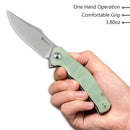 SENCUT Episode Flipper Knife Natural G10 Handle (3.48" Stonewashed 9Cr18MoV Blade) SA04C - SENCUT