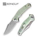 SENCUT Episode Flipper Knife Natural G10 Handle (3.48" Stonewashed 9Cr18MoV Blade) SA04C - SENCUT