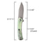 SENCUT Snap Flipper Knife Natural G10 Handle (3.48" Gray Stonewashed 9Cr18MoV Blade) SA05C - SENCUT