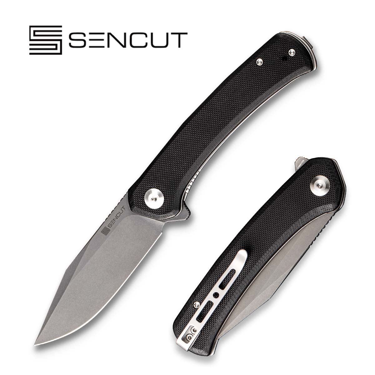 SENCUT Snap Flipper Knife G10 Handle 9Cr18MoV Blade