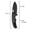 SENCUT Acumen Flipper & Manual Thumb Knife Black G10 Handle (2.98" Black Stonewashed 9Cr18MoV Blade) SA06A - SENCUT