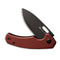SENCUT Acumen Flipper & Manual Thumb Knife Burgundy G10 Handle (2.98" Black Stonewashed 9Cr18MoV Blade) SA06B - SENCUT