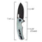 SENCUT Acumen Flipper & Manual Thumb Knife Natural G10 Handle (2.98" Black Stonewashed 9Cr18MoV Blade) SA06C - SENCUT