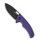 SENCUT Acumen Flipper & Manual Thumb Knife Purple G10 Handle (2.98" Black Stonewashed 9Cr18MoV Blade) SA06D - SENCUT