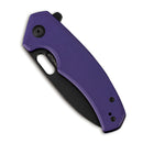 SENCUT Acumen Flipper & Manual Thumb Knife Purple G10 Handle (2.98" Black Stonewashed 9Cr18MoV Blade) SA06D - SENCUT