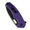 SENCUT Acumen Flipper & Manual Thumb Knife Purple G10 Handle (2.98" Black Stonewashed 9Cr18MoV Blade) SA06D - SENCUT