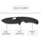 SENCUT Acumen Flipper & Manual Thumb Knife Black G10 Handle (2.98" Black Stonewashed 9Cr18MoV Blade) SA06A - SENCUT