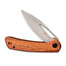 SENCUT Honoris Flipper & Manual Thumb Knife Cuibourtia Wood Handle (3.47" Gray Stonewashed 9Cr18MoV Blade) SA07A - SENCUT