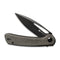 SENCUT Honoris Flipper Knife Gray Micarta Handle (3.47" Black Stonewashed 9Cr18MoV Blade) SA07B - SENCUT