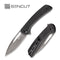 SENCUT Honoris Flipper Knife Black G10 Handle (3.47" Black Hand Rubbed Damascus Blade) SA07C - SENCUT