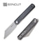 SENCUT Bronte Front Flipper Knife Black Micarta Handle (3.38" Gray Stonewashed 9Cr18MoV Blade) SA08A - SENCUT
