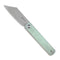 SENCUT Bronte Front Flipper Knife Natural G10 Handle (3.38" Gray Stonewashed 9Cr18MoV Blade) SA08C - SENCUT