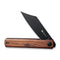 SENCUT Bronte Front Flipper Knife Cuibourtia Wood Handle (3.38" Black Stonewashed 9Cr18MoV Blade) SA08E - SENCUT