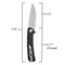 SENCUT Neches Flipper Knife Black G10 Handle (3.2" Satin Finished 10Cr15CoMoV Blade) SA09A - SENCUT