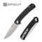 SENCUT Neches Flipper Knife Black G10 Handle (3.2" Satin Finished 10Cr15CoMoV Blade) SA09A - SENCUT