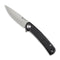 SENCUT Neches Flipper Knife Black G10 Handle (3.2" Satin Finished 10Cr15CoMoV Blade) SA09A - SENCUT