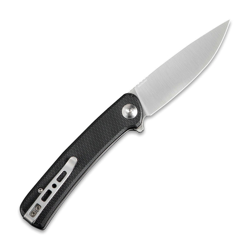 SENCUT Neches Flipper Knife Black G10 Handle (3.2" Satin Finished 10Cr15CoMoV Blade) SA09A - SENCUT