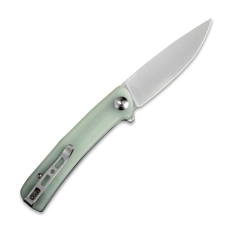 SENCUT Neches Flipper Knife Natural G10 Handle (3.2" Satin Finished 10Cr15CoMoV Blade) SA09B - SENCUT