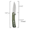 SENCUT Neches Flipper Knife Green Micarta Handle (3.2" Satin Finished 10Cr15CoMoV Blade) SA09C - SENCUT