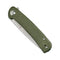 SENCUT Neches Flipper Knife Green Micarta Handle (3.2" Satin Finished 10Cr15CoMoV Blade) SA09C - SENCUT