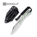 SENCUT Waxahachie Fixed Blade Knife Natural G10 Handle (3.7" Satin Finished 9Cr18MoV Blade) SA11B - SENCUT