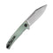 SENCUT Brazoria Flipper Knife Natural G10 Handle (3.46" Silver Beadblast D2 Blade) SA12B - SENCUT