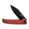 SENCUT Brazoria Flipper Knife Burgundy G10 Handle (3.46" Black Stonewashed D2 Blade) SA12C - SENCUT