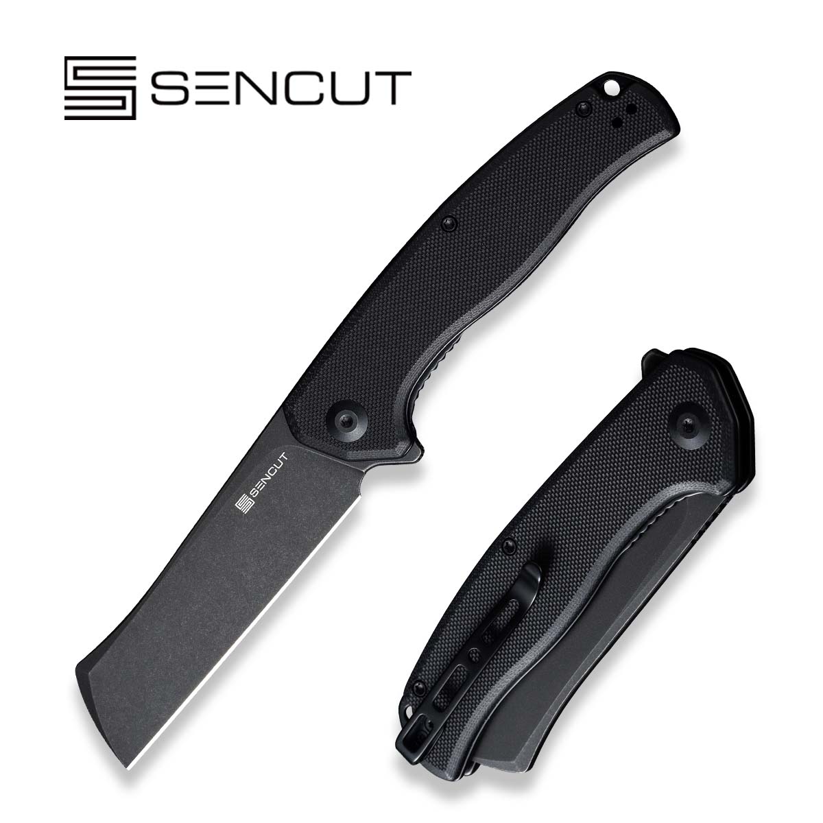 SENCUT Traxler Flipper Knife G10 Handle 9Cr18MoV Blade