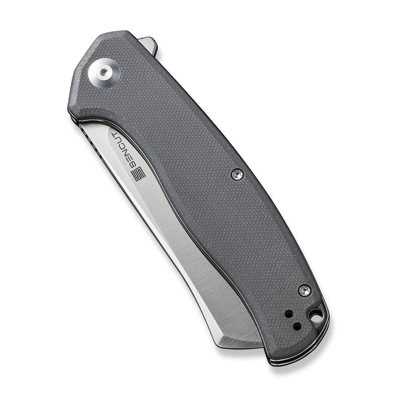 CIVIVI Traxler Flipper Knife Gray G10 Handle (3.49" Satin Finished 9Cr18MoV Blade) S20057C-3