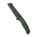 CIVIVI Traxler Flipper Knife Green Canvas Micarta Handle (3.49" Black Stonewashed 9Cr18MoV Blade) S20057C-4