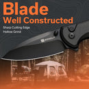 SENCUT ArcBlast Flipper & Button Lock & Thumb Stud Knife Aluminum Handle (2.98" 9Cr18MoV Blade) S22043B-1