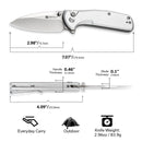 SENCUT ArcBlast Flipper & Button Lock & Thumb Stud Knife Aluminum Handle (2.98" 9Cr18MoV Blade) S22043B-2