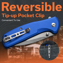 SENCUT ArcBlast Flipper & Button Lock & Thumb Stud Knife Aluminum Handle (2.98" 9Cr18MoV Blade) S22043B-3