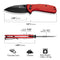 SENCUT ArcBlast Flipper & Button Lock & Thumb Stud Knife Aluminum Handle (2.98" 9Cr18MoV Blade) S22043B-4