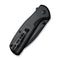 SENCUT ArcBlast Flipper & Button Lock & Thumb Stud Knife Black Aluminum Handle (2.98" Black 9Cr18MoV Blade) S22043B-1