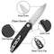 SENCUT Bocll II Flipper Knife Black G10 Handle (2.96" Satin Finished D2 Blade) S22019-1