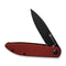 SENCUT Bocll II Flipper Knife Burgundy G10 Handle (2.96" Black Stonewashed D2 Blade) S22019-3