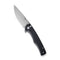 SENCUT Crowley Flipper & Button Lock & Thumb Stud Knife Black G10 Handle (3.48" Satin Finished D2 Blade) S21012-4