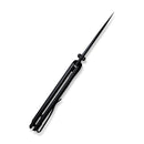 SENCUT Errant Flipper & Thumb Stud Knife Black G10 Handle (3.45" Black 9Cr18MoV Blade) S23054B-1