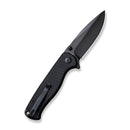 SENCUT Errant Flipper & Thumb Stud Knife Black G10 Handle (3.45" Black 9Cr18MoV Blade) S23054B-1