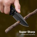 SENCUT Errant Flipper & Thumb Stud Knife Black G10 Handle (3.45" Black 9Cr18MoV Blade) S23054B-1