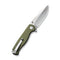 SENCUT Errant Flipper & Thumb Stud Knife OD Green G10 Handle (3.45" Satin Finished 9Cr18MoV Blade) S23054B-2