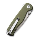 SENCUT Errant Flipper & Thumb Stud Knife OD Green G10 Handle (3.45" Satin Finished 9Cr18MoV Blade) S23054B-2