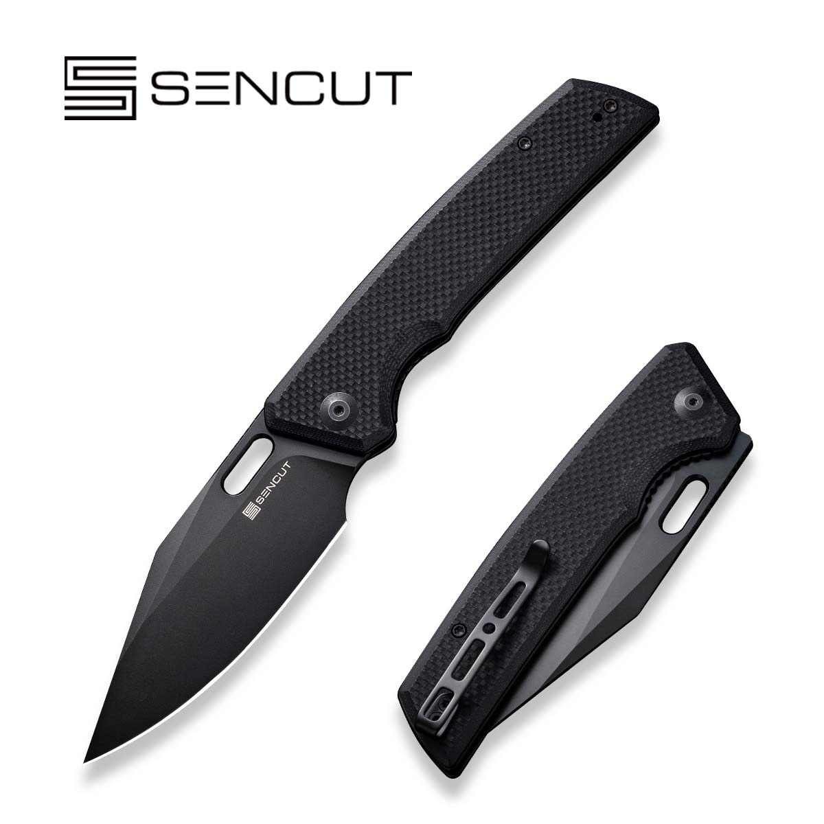 SENCUT GlideStrike Thumb Hole Knife G10 Handle 9Cr18MoV Blade