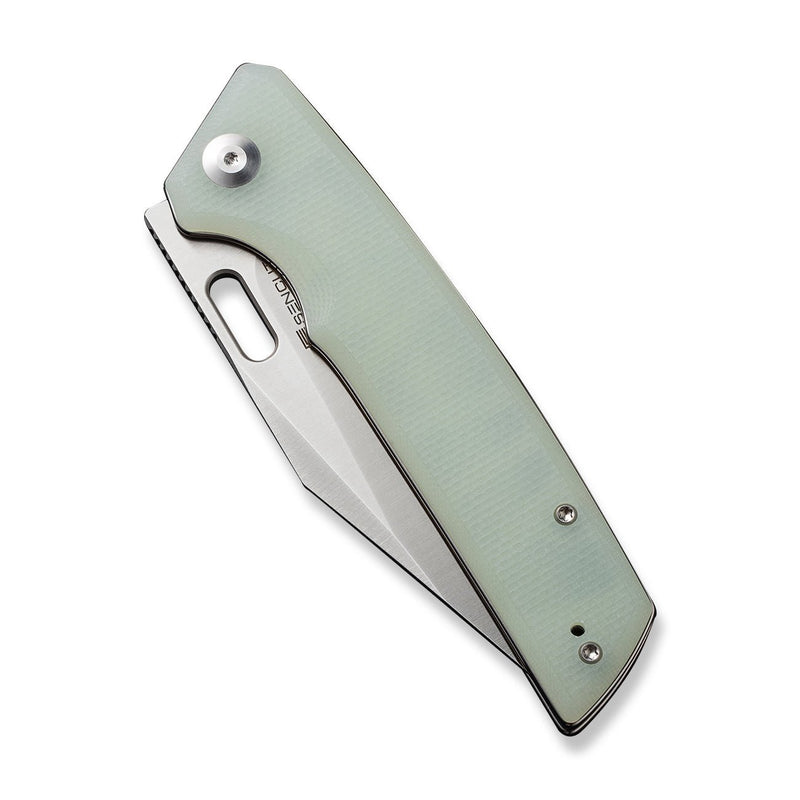 SENCUT GlideStrike Thumb Hole Knife Natural Coarse G10 Handle (3.74" Satin Finished 9Cr18MoV Blade) S23018-2
