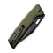 SENCUT GlideStrike Thumb Hole Knife OD Green Coarse G10 Handle (3.74" Black 9Cr18MoV Blade) S23018-3